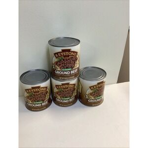 (4pack) Keystone All Natural Ground Beef, 28 oz Cans Dented Exp 05/06/27